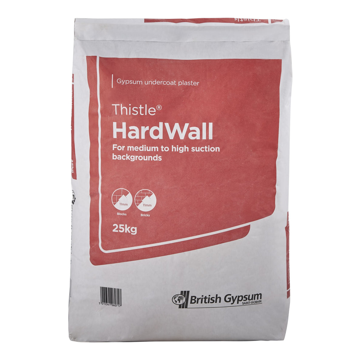 British Gypsum Thistle HardWall undercoat plaster 25kg bag