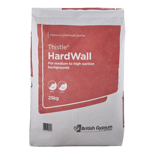 British Gypsum Thistle HardWall undercoat plaster 25kg bag