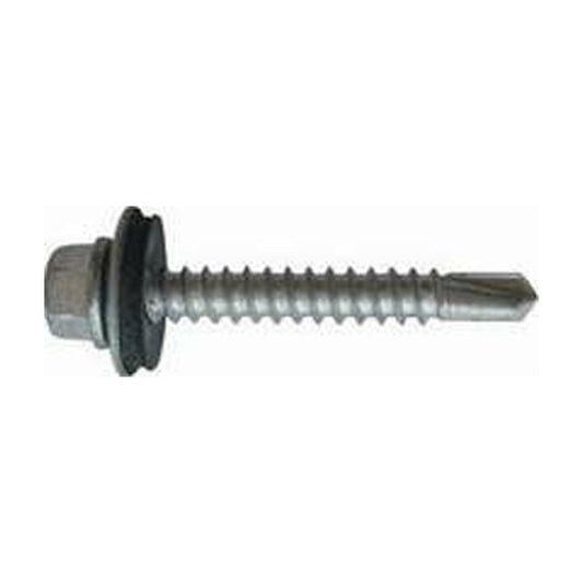 Evolution Tek Screws – Hex Head c/w 16mm Bonded Washer, Light Steel (Full Cartons)